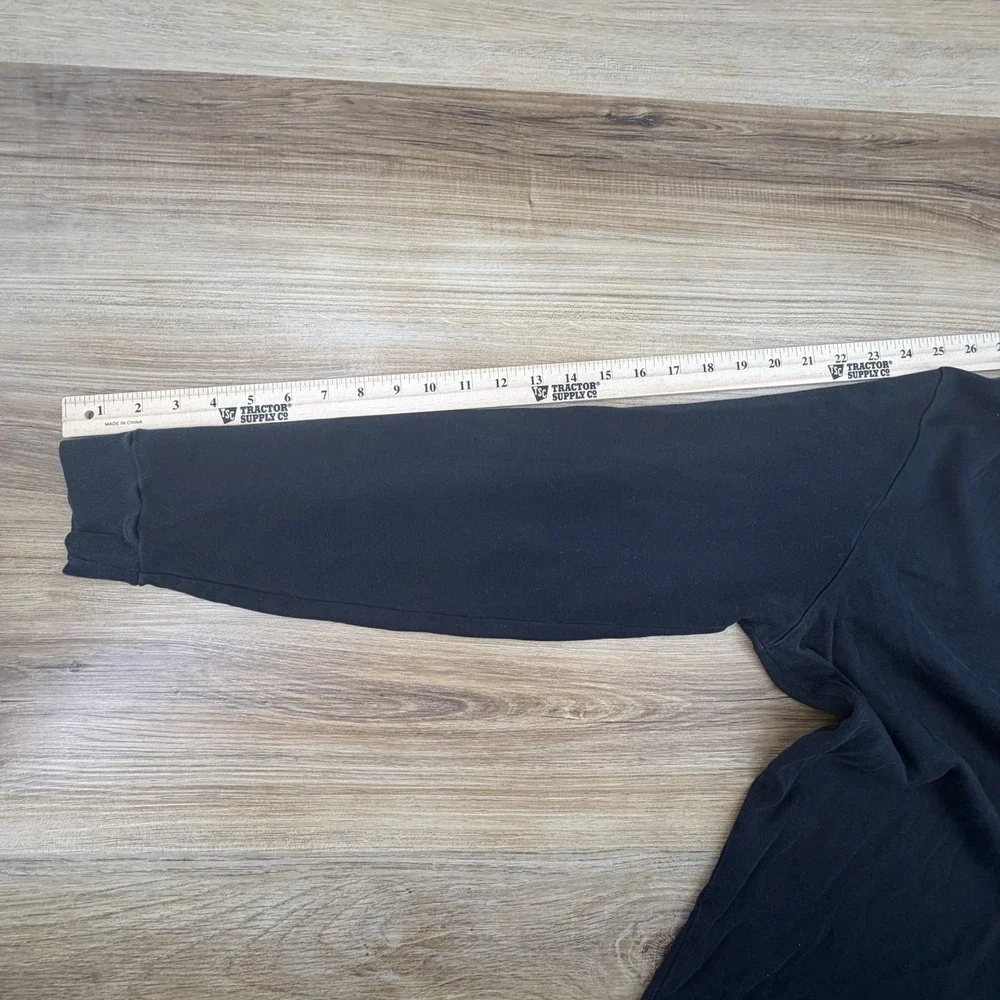 Ralph Lauren Polo‎ Shirt Mens Large Black Long Sleeve Pony Solid Cotton Vintage